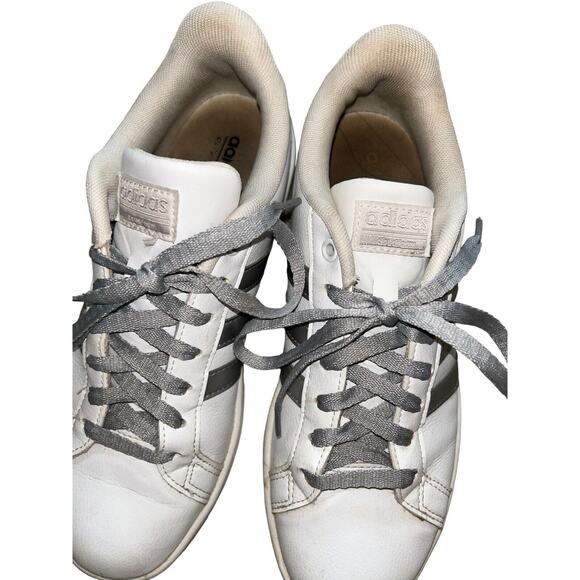 ADIDAS Cloudfoam Advantage Women's Size 7‎ White/Silver Shoes Art-AQ0528 - Picture 3 of 12